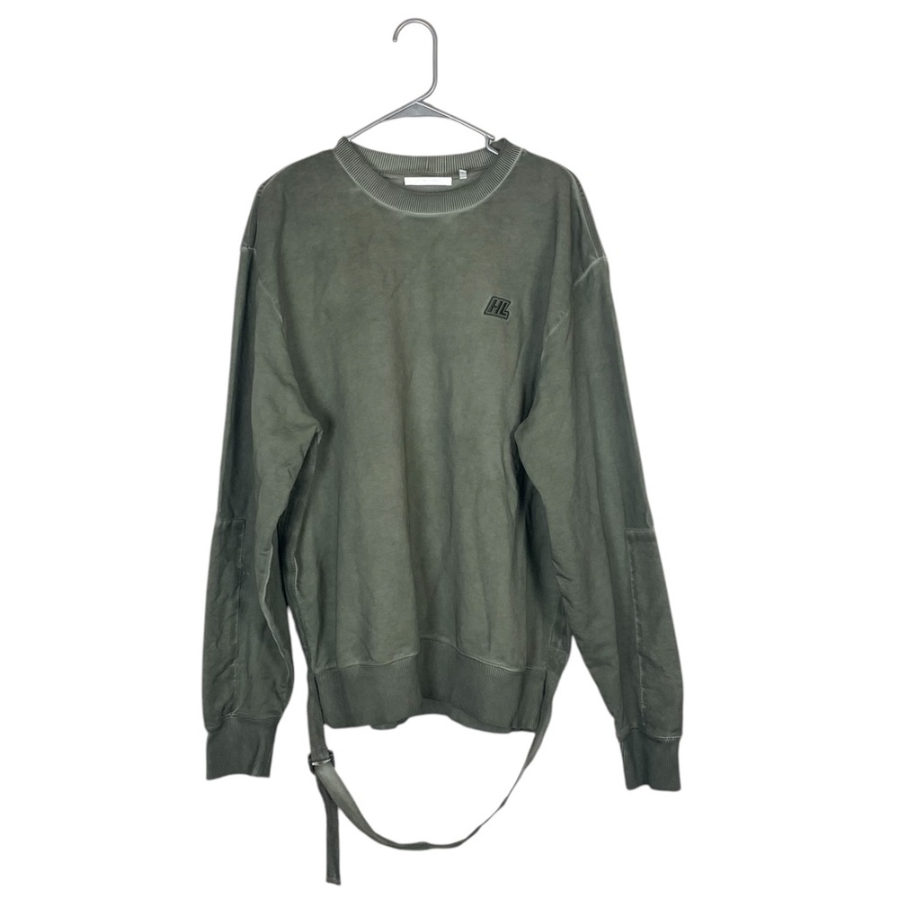 Helmut Lang Alpine Sweatshirt Military Army Washed Crewneck Men Size Medium